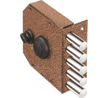 Замок Elbor (Эльбор) накладной Гранит 1.06.61.МА никель, сув., 4 риг., задв. с защ. шторкой, медный антик /22624/ 