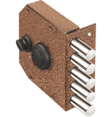 Замок Elbor (Эльбор) накладной Гранит 1.06.61.МА никель, сув., 4 риг., задв. с защ. шторкой, медный антик /22624/ 