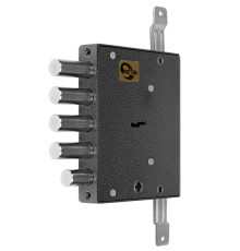 Замок Mettem (Меттэм) врезной сувальдный с задвижкой ЗВ8 152.1.0 с тягами (без лицевой планки), 5 кл. 