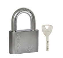 Замок Fuaro (Фуаро) навесной PL-WEATHER-1550 Nickel 4 fin key ( PL-15-50) диск. /блистер 