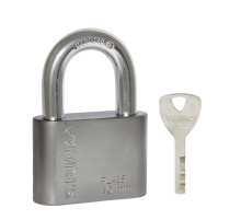 Замок Fuaro (Фуаро) навесной PL-WEATHER-1550 Nickel 4 fin key ( PL-15-50) диск. /блистер 