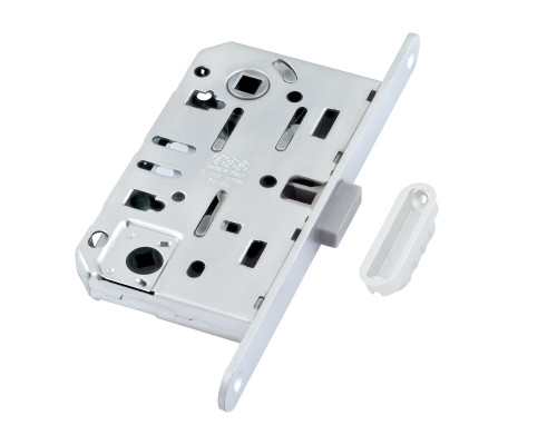 B06102.50.FM.640 AGB (АГБ) Защелка врезная WC (белый) MEDIANA POLARIS с отв. планкой (скин)