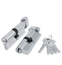 Цилиндровый Fuaro (Фуаро) механизм (200 ZM/100) 2000ZMKnob100(50+10+40) CP хром 5Key с вертушкой 