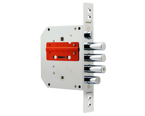 Замок Border (Бордер) врезной сувальдный с задвижкой и защёлкой ЗВ9-6 ЛКЗ (лев.), 5 кл. /77412/