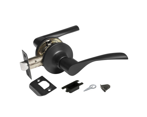 Ручка Ajax (Аякс) защелка DK610 BL-PS (6010 BL-P) (без фик.) черный