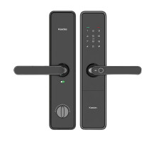 Замок врезной электронный к с ручкой Kaadas S500-5W с отпечатком пальца, с WiFi, черный 