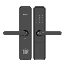 Замок врезной электронный к с ручкой Kaadas S500-5W с отпечатком пальца, с WiFi, черный 