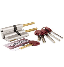 Цилиндровый механизм Mottura (Моттура) под вертушку (дл. шток) DPC1P6131 S3 (92 мм/56+10+26) САТИН.НИКЕЛЬ, 5+1 кл. 