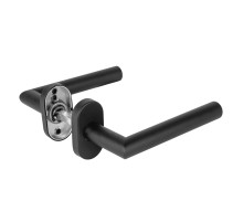 Ручка Fuaro (Фуаро) раздельная R.DSS201-0204P/19 (DSS-0204P/19) INOX 201 BLACK (овальное основание) 