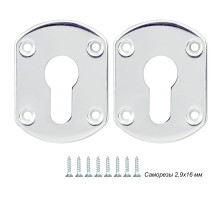 Декоративная Punto (Пунто) накладка ESC031-SS (нержавейка) на цилиндр (1 пара) 