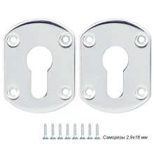 Декоративная Punto (Пунто) накладка ESC031-SS (нержавейка) на цилиндр (1 пара) 