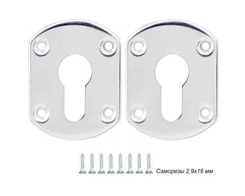 Декоративная Punto (Пунто) накладка ESC031-SS (нержавейка) на цилиндр (1 пара)