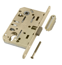 B06103.50.23.640 AGB (АГБ) Корпус врезного замка магнитный под цил. (мат.лат.) MEDIANA POLARIS с отв.пл.(скин) 