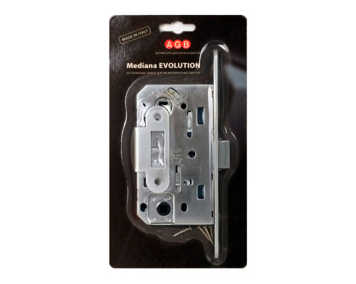 B01102.50.06.567 AGB (АГБ) Защелка врезная WC (никель) MEDIANA EV. (инд.упак+B01000.13)
