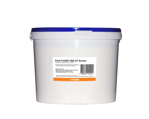 Клей Fuaro (Фуаро) ПВА D3 Экстра повышенной влагостойкости и прочности (5 кг)