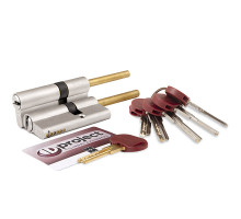 Цилиндровый механизм Mottura (Моттура) под вертушку (дл. шток) DPC1P5131 S3 (82 мм/46+10+26) САТИН.НИКЕЛЬ, 5+1 кл. 