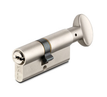Цилиндровый механизм Kale kilit (Кале килит) с вертушкой 164 SM/70 (30+10+30) mm никель 5 кл. 