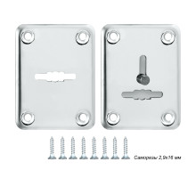 Декоративная Punto (Пунто) накладка ESC081-SS (нержавейка) на сув. замок (1 пара) &quot 2&quot 