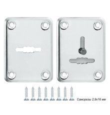 Декоративная Punto (Пунто) накладка ESC081-SS (нержавейка) на сув. замок (1 пара) &quot 2&quot 