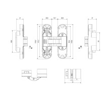 E30200.85.91 (белый) петля AGB (АГБ) ECLIPSE 2.2 (4 накладки в комплекте) 