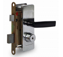 Замок Zenit (Зенит) врезной цилиндровый с защёлкой в комплекте с ручкой ЗВ4Д (Аналог ШО-25), 3 кл. 