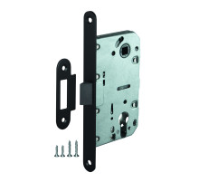 Корпус Ajax (Аякс) врезного замка c защёлкой PLASTLP85-50 ВL черный 