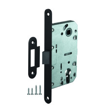 Корпус Ajax (Аякс) врезного замка c защёлкой PLASTLP85-50 ВL черный 