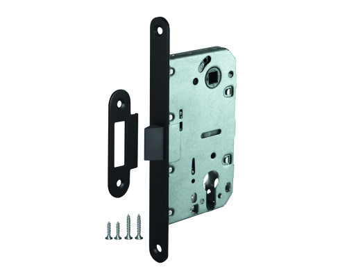 Корпус Ajax (Аякс) врезного замка c защёлкой PLASTLP85-50 ВL черный