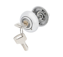 Ручка поворотная Ajax (Аякс) с фиксацией ключом BK6.FIX.JR CP-8 хром 