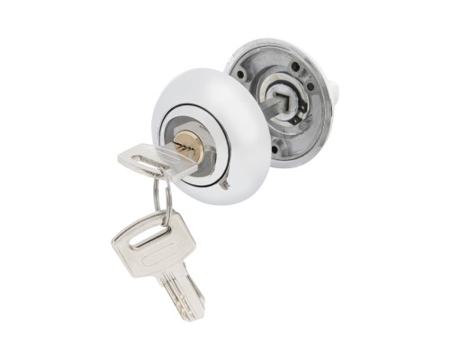 Ручка поворотная Ajax (Аякс) с фиксацией ключом BK6.FIX.JR CP-8 хром