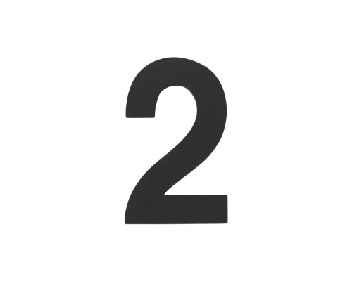 Цифра Fuaro (Фуаро) &quot 2&quot самоклеящаяся SS304 (50х30) (FUARO) BL черный