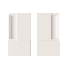 B30000.01.FM AGB (АГБ) Ручка WAVE без запирания (белый), для раздвижных дверей ПОДХОДИТ К TOUCH 