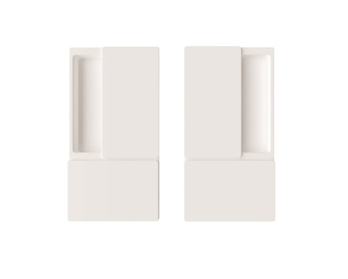 B30000.01.FM AGB (АГБ) Ручка WAVE без запирания (белый), для раздвижных дверей ПОДХОДИТ К TOUCH