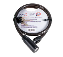 Замок Punto (Пунто) тросовый PK-BIKE-1080-KEY (10х800) 2key/подвес 