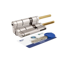 Цилиндровый механизм Mottura (Моттура) под вертушку (дл. шток) CP4P613101С5 (92 мм/56+10+26) МАТ.НИКЕЛЬ 