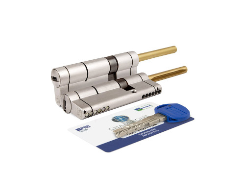 Цилиндровый механизм Mottura (Моттура) под вертушку (дл. шток) CP4P613101С5 (92 мм/56+10+26) МАТ.НИКЕЛЬ