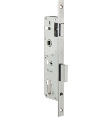 Корпус Kale kilit (Кале килит) узкопрофильного замка с защёлкой 153/P (30 mm) w/b (хром) 