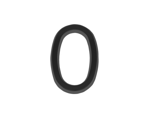 Цифра Fuaro (Фуаро) &quot 0&quot самоклеящаяся ABS (50х37) (FUARO) BL черный