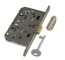 B06101.50.12.640 AGB (АГБ) Корпус врезного замка под ключ (ант. бр.) MEDIANA POLARIS с отв. пл. (скин) 