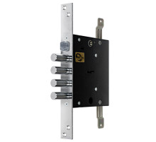 Замок Mettem (Меттэм) врезной сувальдный с защёлкой ЗВ9 143.1.0 с тягами, 5 кл. 