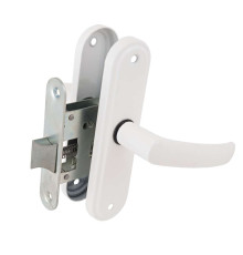 Защелка Absolyute (Абсолют) врезная ЗЩ1-45А (белый глянец) 