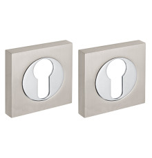 Накладка Fuaro (Фуаро) под цилиндр ET.K.KM52 (ET KM) SN/CP-3 матовый никель/хром 