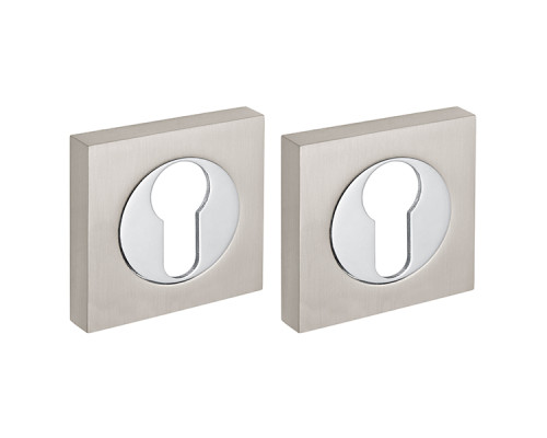 Накладка Fuaro (Фуаро) под цилиндр ET.K.KM52 (ET KM) SN/CP-3 матовый никель/хром