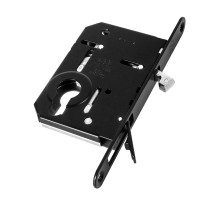 Корпус AGB (АГБ) врезного замка под цилиндр для раздвижных дверей SCIVOLA TRE B08982.50.93 (черный) 