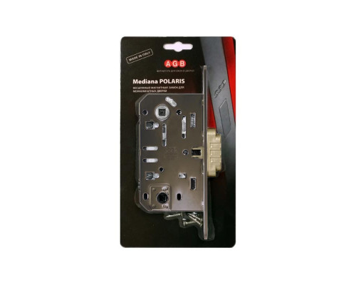 B06102.50.12.567 AGB (АГБ) Защелка врезная WC (ант. бр.) с отв. пл. B02402.05.12 MEDIANA POLARIS