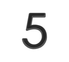 Цифра Fuaro (Фуаро) &quot 5&quot самоклеящаяся ABS (50х37) (FUARO) BL черный 