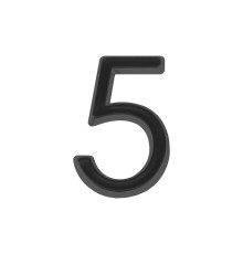 Цифра Fuaro (Фуаро) &quot 5&quot самоклеящаяся ABS (50х37) (FUARO) BL черный 