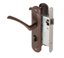 Корпус Ajax (Аякс) врезного замка с ручками на планке KIT А7-5555/3 W/B MOS 