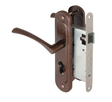 Корпус Ajax (Аякс) врезного замка с ручками на планке KIT А7-5555/3 W/B MOS 