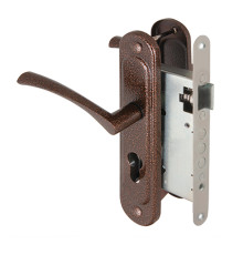 Корпус Ajax (Аякс) врезного замка с ручками на планке KIT А7-5555/3 W/B MOS 